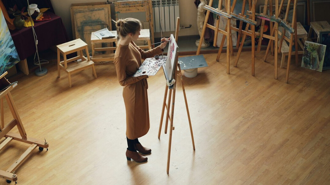 woman finding her voice in a workshop