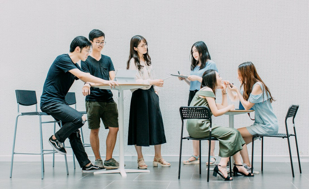group discussion in workshop