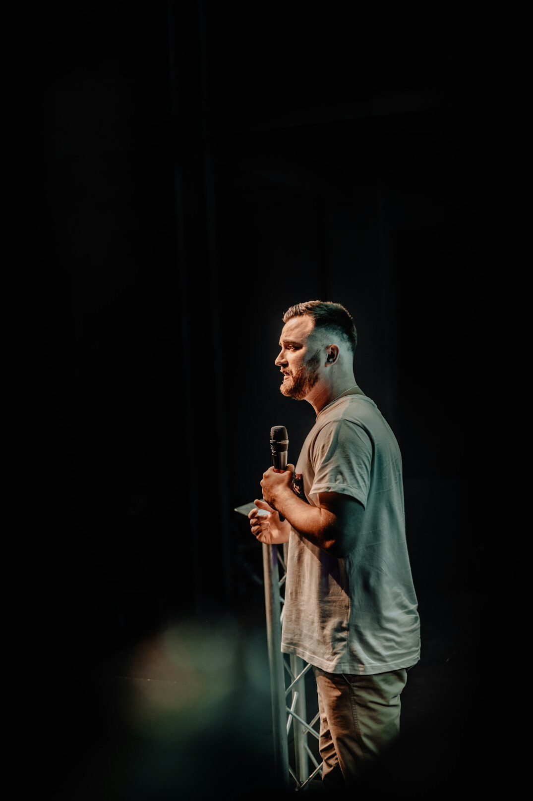 inspirational leader speaking on stage