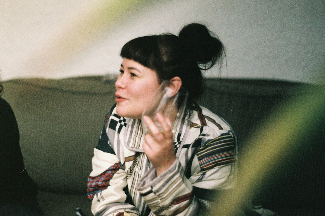 Person listening attentively during a conversation